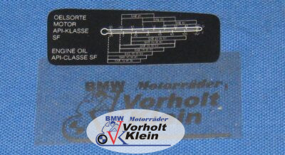 Hinweißschild RS ab 87 Ölsorte
