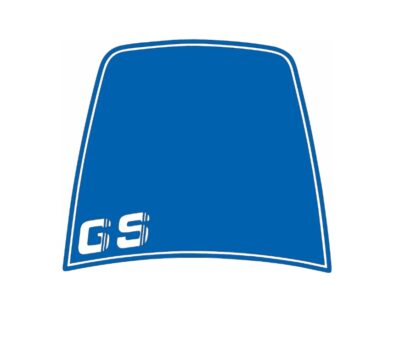 Dekor Windschild in blau