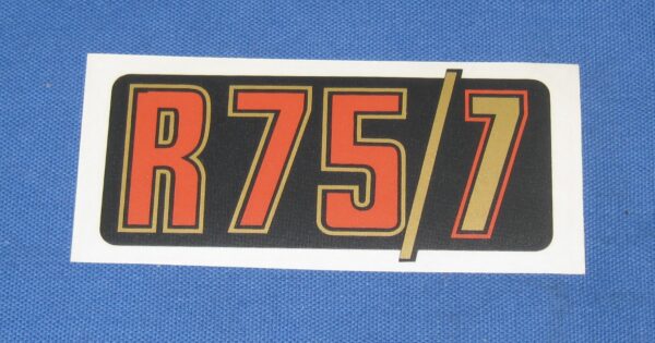 Aufkleber Siebdruck R 75/7 in rot gold