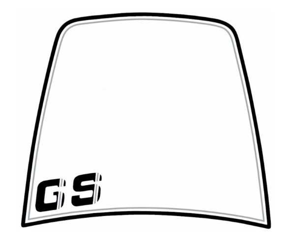 Dekor Windschild schwarz