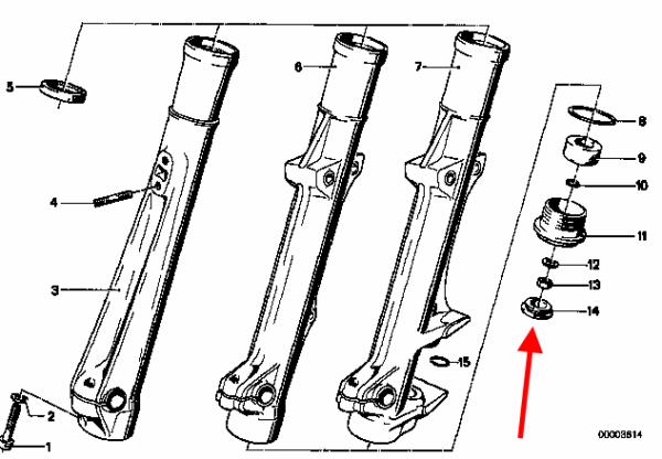 Kappe Gabel unten
